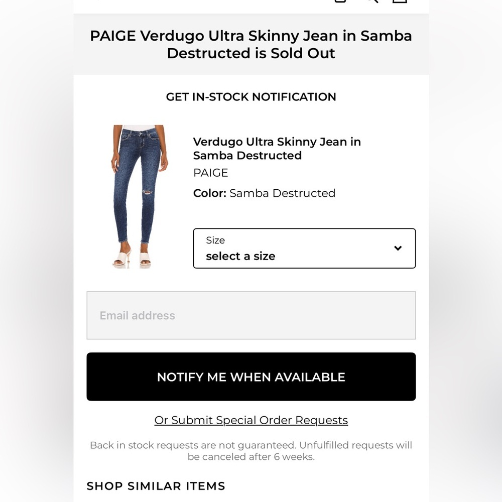 NWOT Size: 27 Paige Verdugo Ultra Skinny Samba Destructed Jeans - Picture 3 of 14